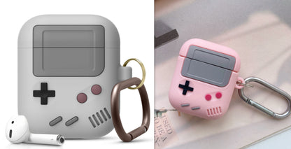 Compatible with Apple, Silicone Cover Case for Airpods Case Cover Compatible with for Airpods Pro Case Classic Game Player Design Case with Keychain