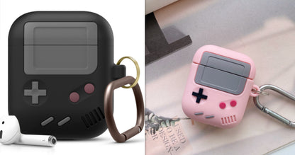 Compatible with Apple, Silicone Cover Case for Airpods Case Cover Compatible with for Airpods Pro Case Classic Game Player Design Case with Keychain