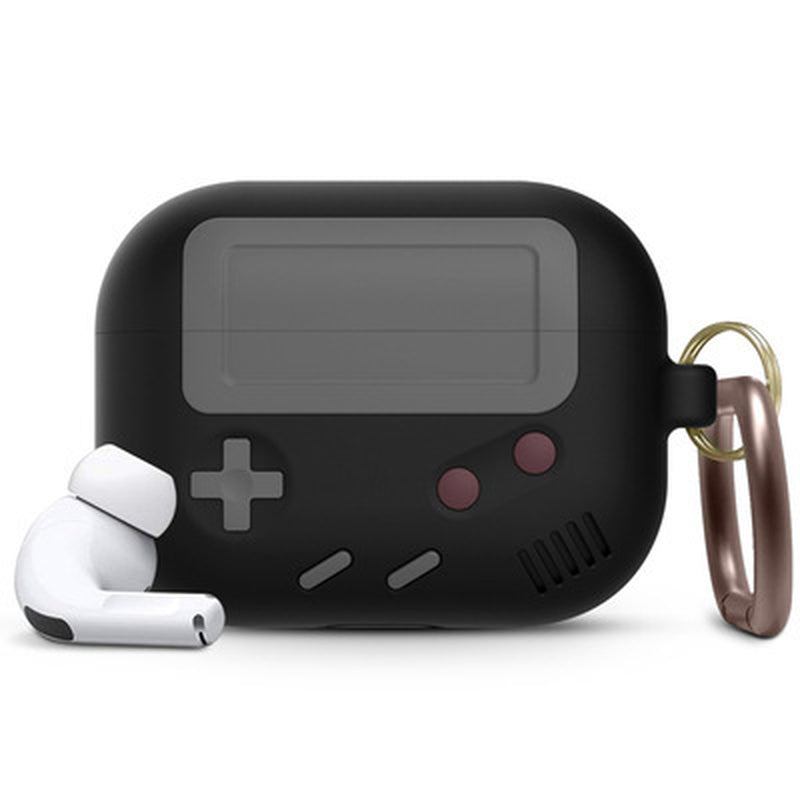 Compatible with Apple, Silicone Cover Case for Airpods Case Cover Compatible with for Airpods Pro Case Classic Game Player Design Case with Keychain