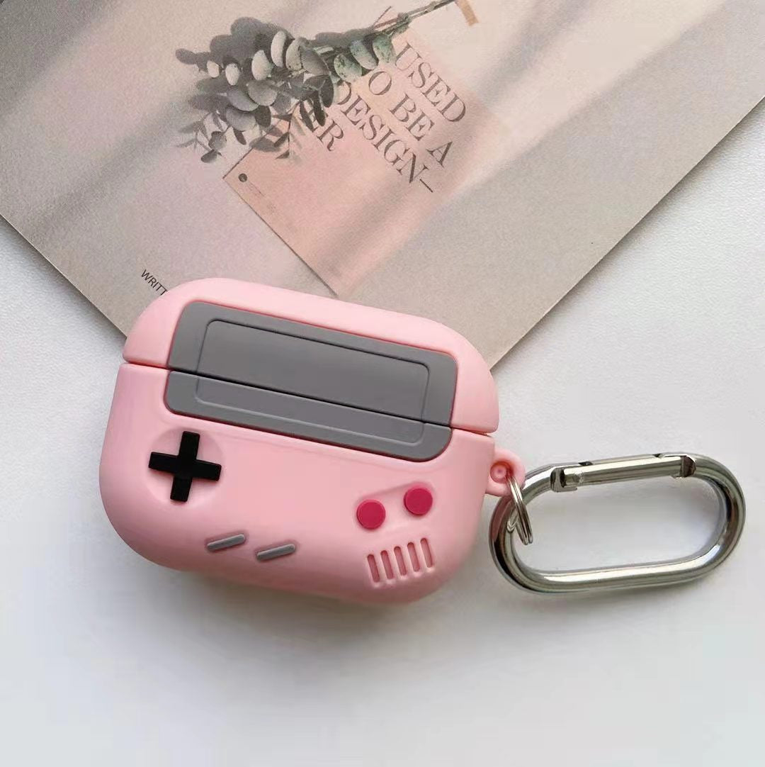 Compatible with Apple, Silicone Cover Case for Airpods Case Cover Compatible with for Airpods Pro Case Classic Game Player Design Case with Keychain