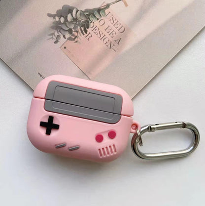 Compatible with Apple, Silicone Cover Case for Airpods Case Cover Compatible with for Airpods Pro Case Classic Game Player Design Case with Keychain