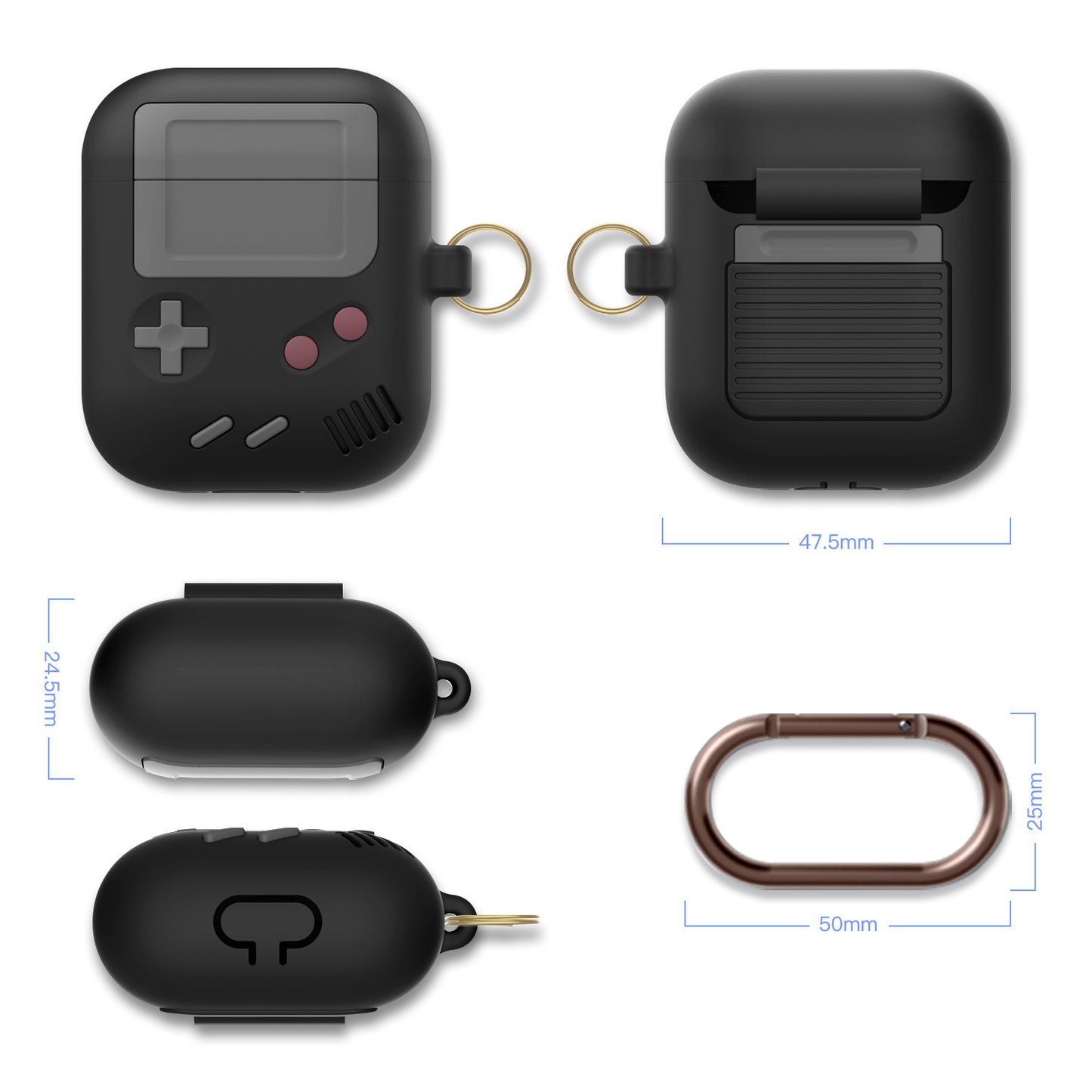 Compatible with Apple, Silicone Cover Case for Airpods Case Cover Compatible with for Airpods Pro Case Classic Game Player Design Case with Keychain