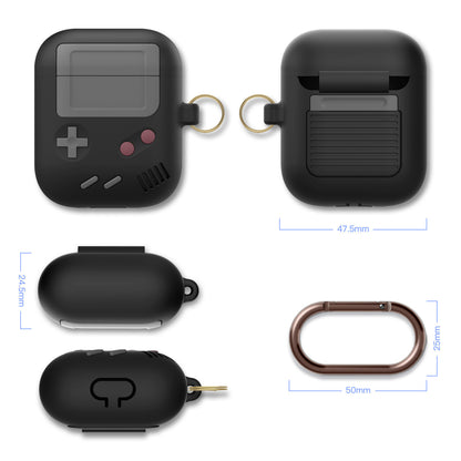 Compatible with Apple, Silicone Cover Case for Airpods Case Cover Compatible with for Airpods Pro Case Classic Game Player Design Case with Keychain