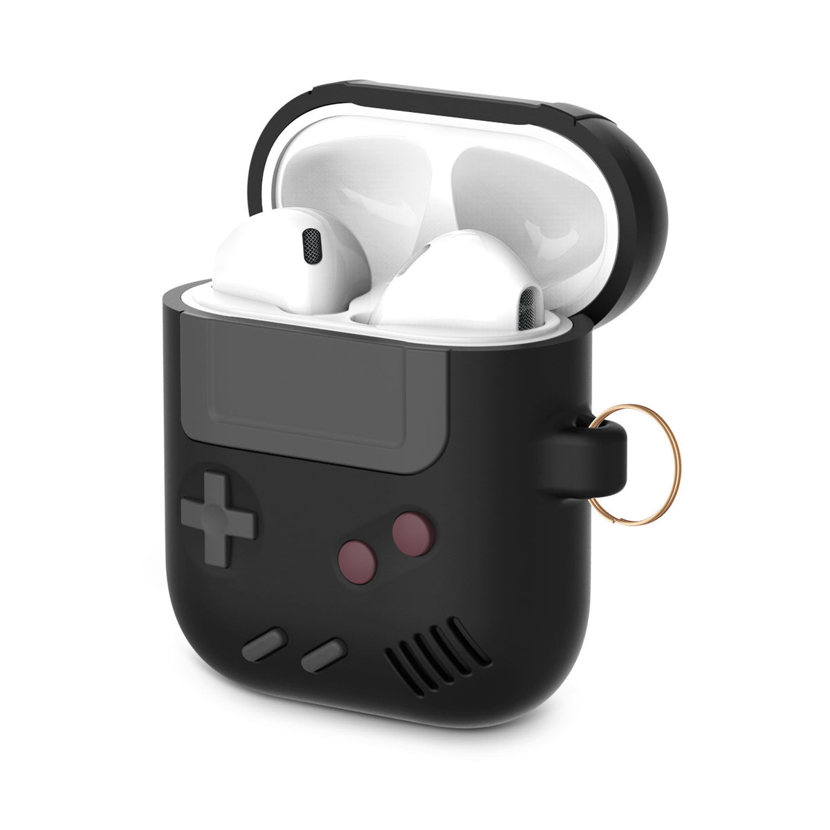Compatible with Apple, Silicone Cover Case for Airpods Case Cover Compatible with for Airpods Pro Case Classic Game Player Design Case with Keychain