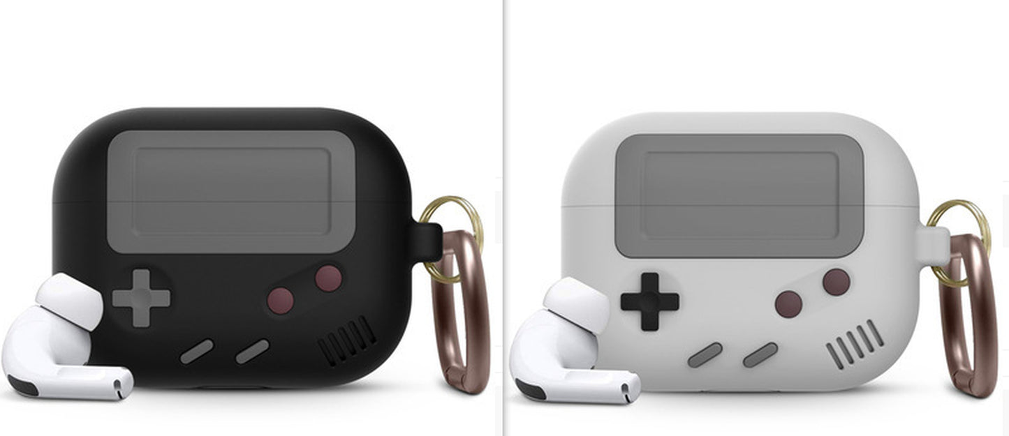 Compatible with Apple, Silicone Cover Case for Airpods Case Cover Compatible with for Airpods Pro Case Classic Game Player Design Case with Keychain