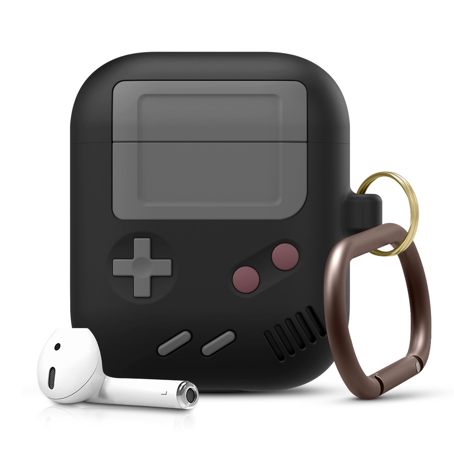 Compatible with Apple, Silicone Cover Case for Airpods Case Cover Compatible with for Airpods Pro Case Classic Game Player Design Case with Keychain