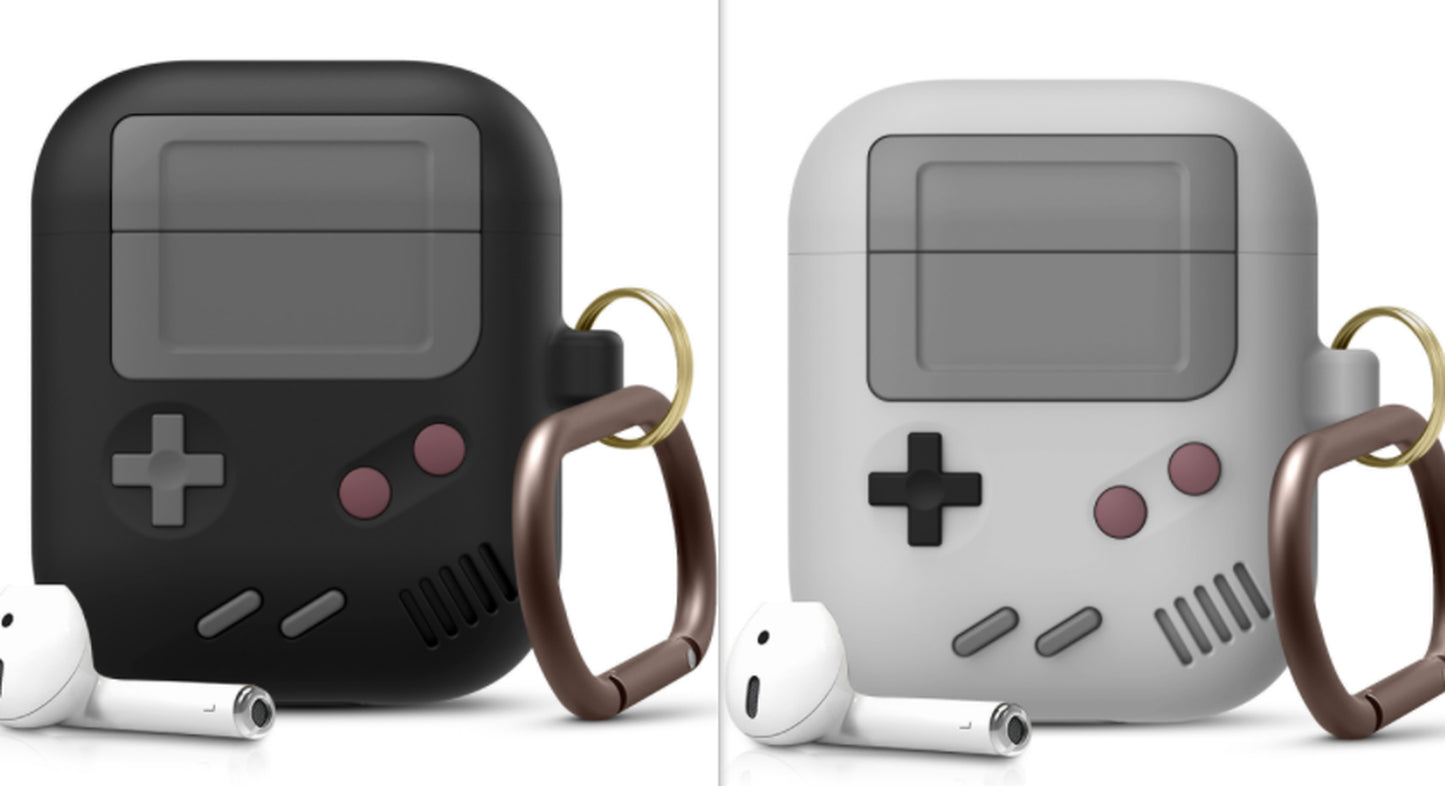 Compatible with Apple, Silicone Cover Case for Airpods Case Cover Compatible with for Airpods Pro Case Classic Game Player Design Case with Keychain